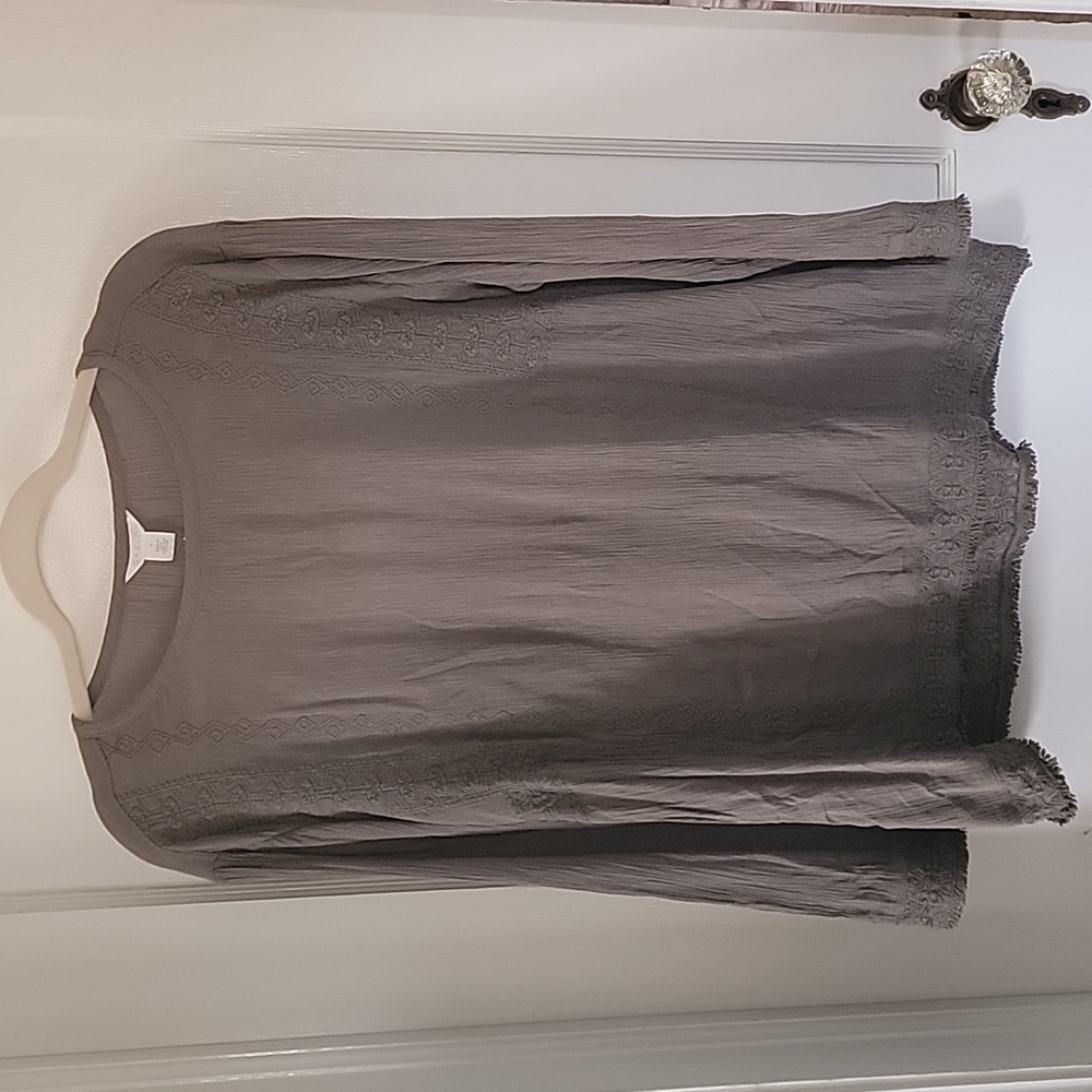 Olive green blouse Caslon size Large Nordstrom NWT